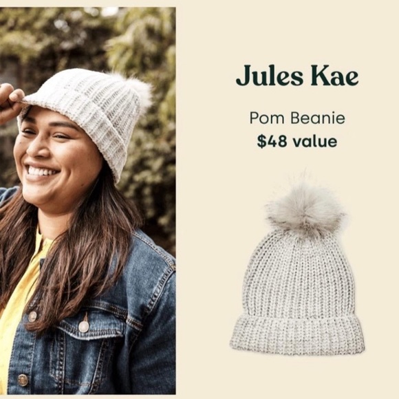 100% Recycled Jules Kae Pom Beanie - Picture 3 of 6